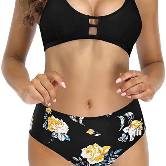 Shekini Other - SHEKINI Women Waist Bikini Cutout Cross Back Bathing Suit Two Piece Swimsui SZ M